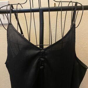 Maurices Black Silky Buttoned Camisole